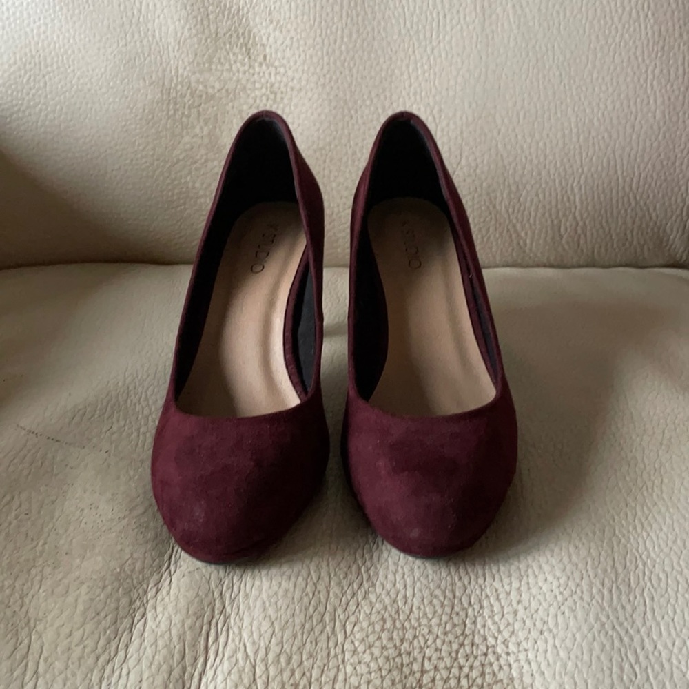 Wine coloured heels